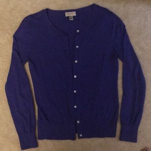 LOFT purple cardigan